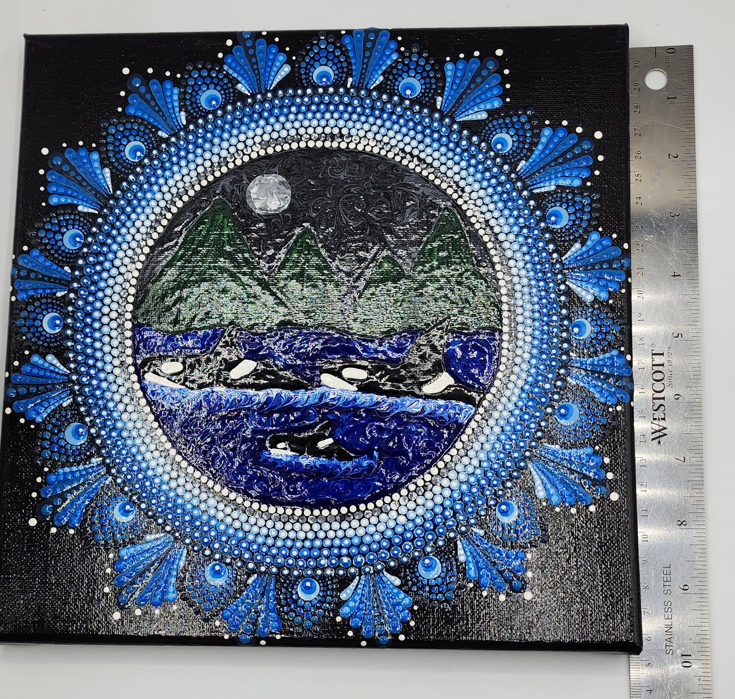 Celina Miller Art - Orca Family Canvas