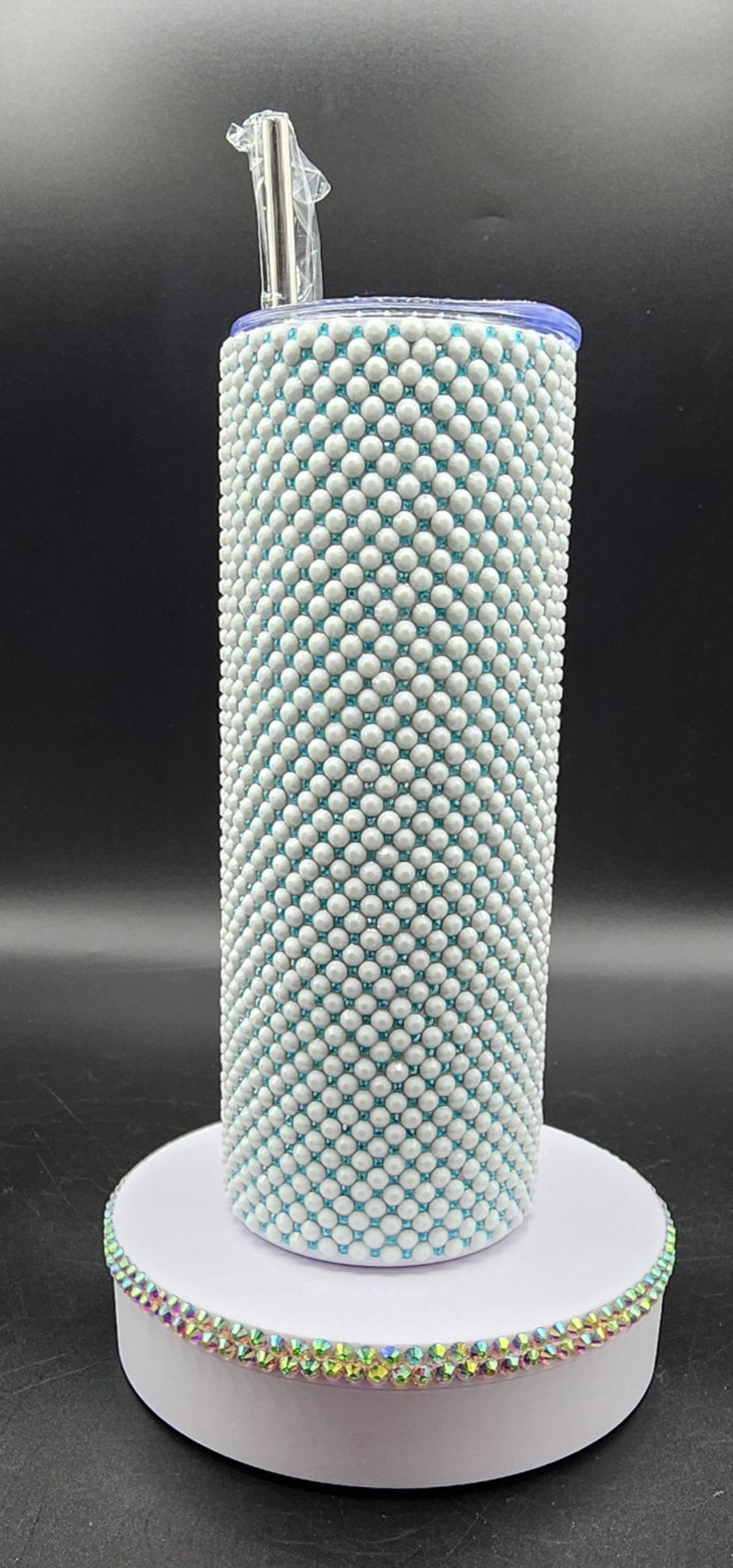 Celina Miller Art - Bling White Cushion Pattern Tumbler