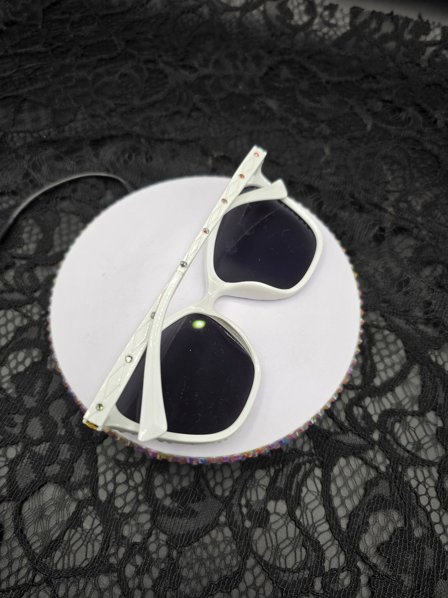 Celina Miller Art - Bling White Sunglasses