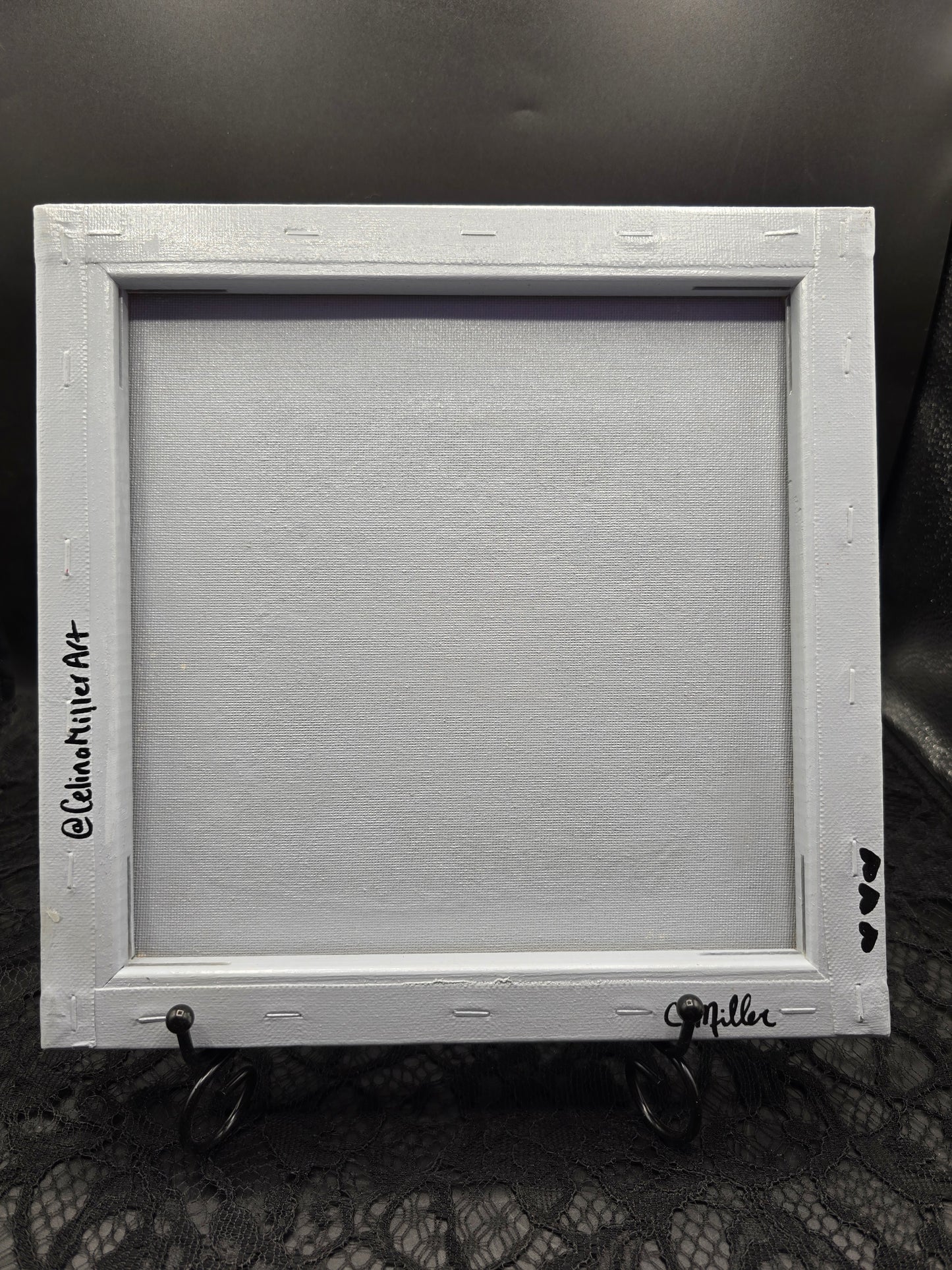 Celina Miller Art - Bling Pink Flower Canvas