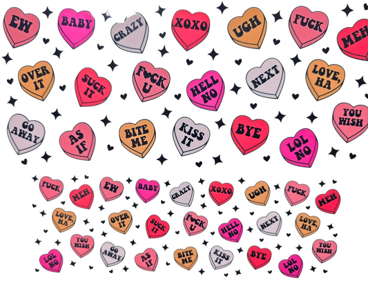 Swear Word Candy Hearts 40 oz Tumbler