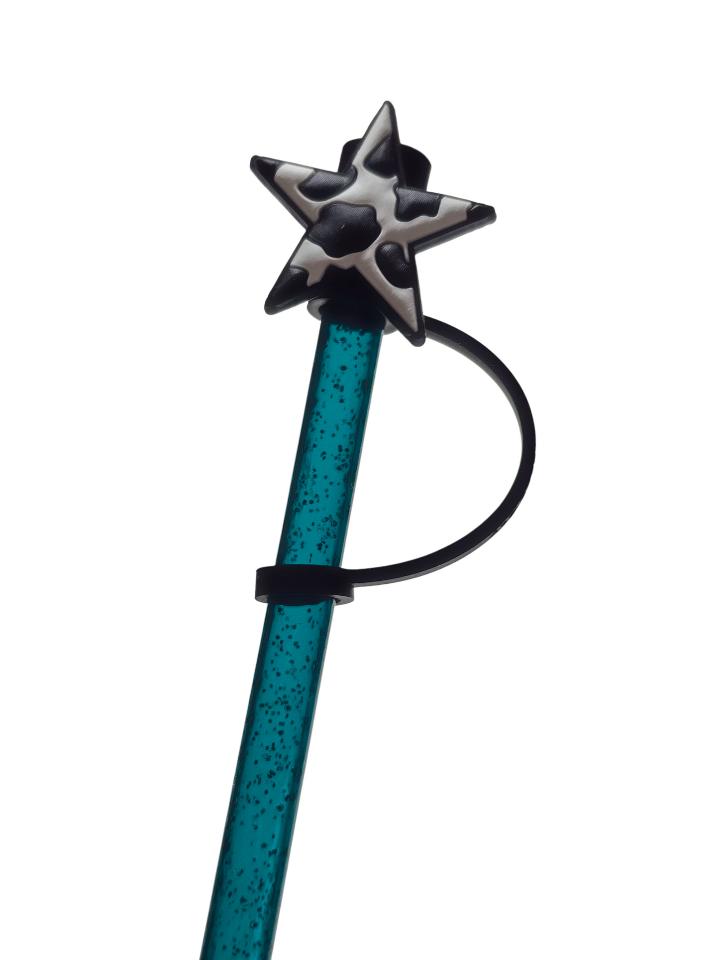 Cow Print Star Straw Topper