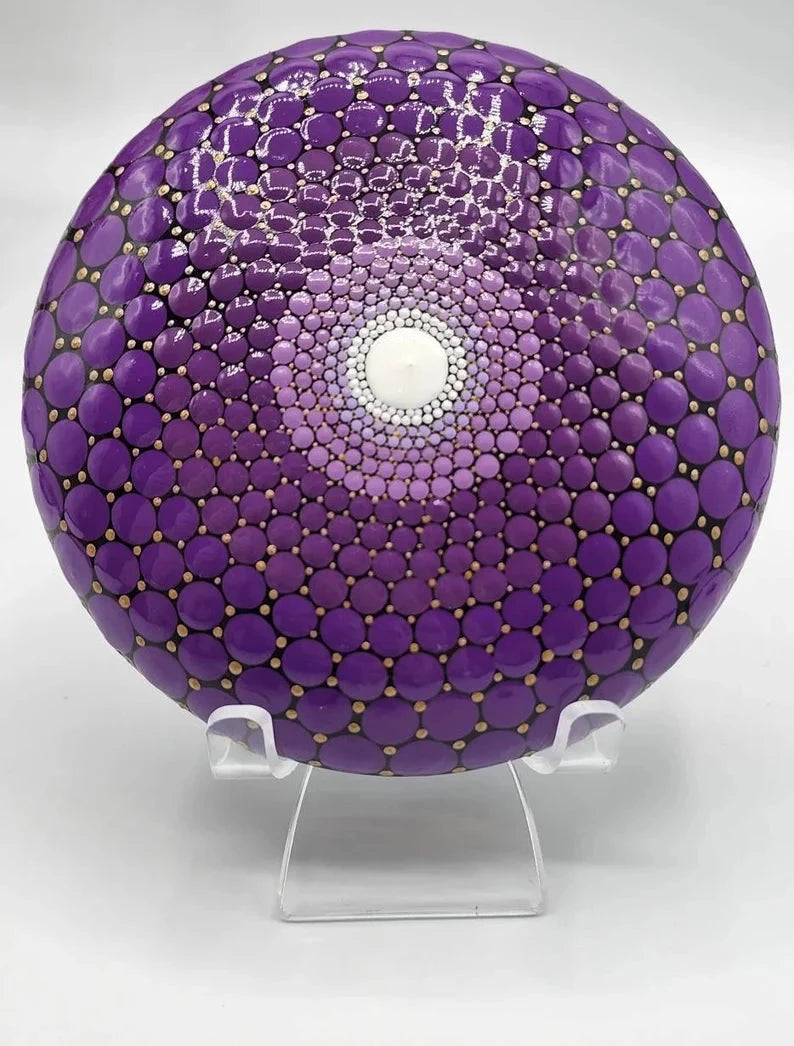 celina miller are original hand painted mandala hand made rock.