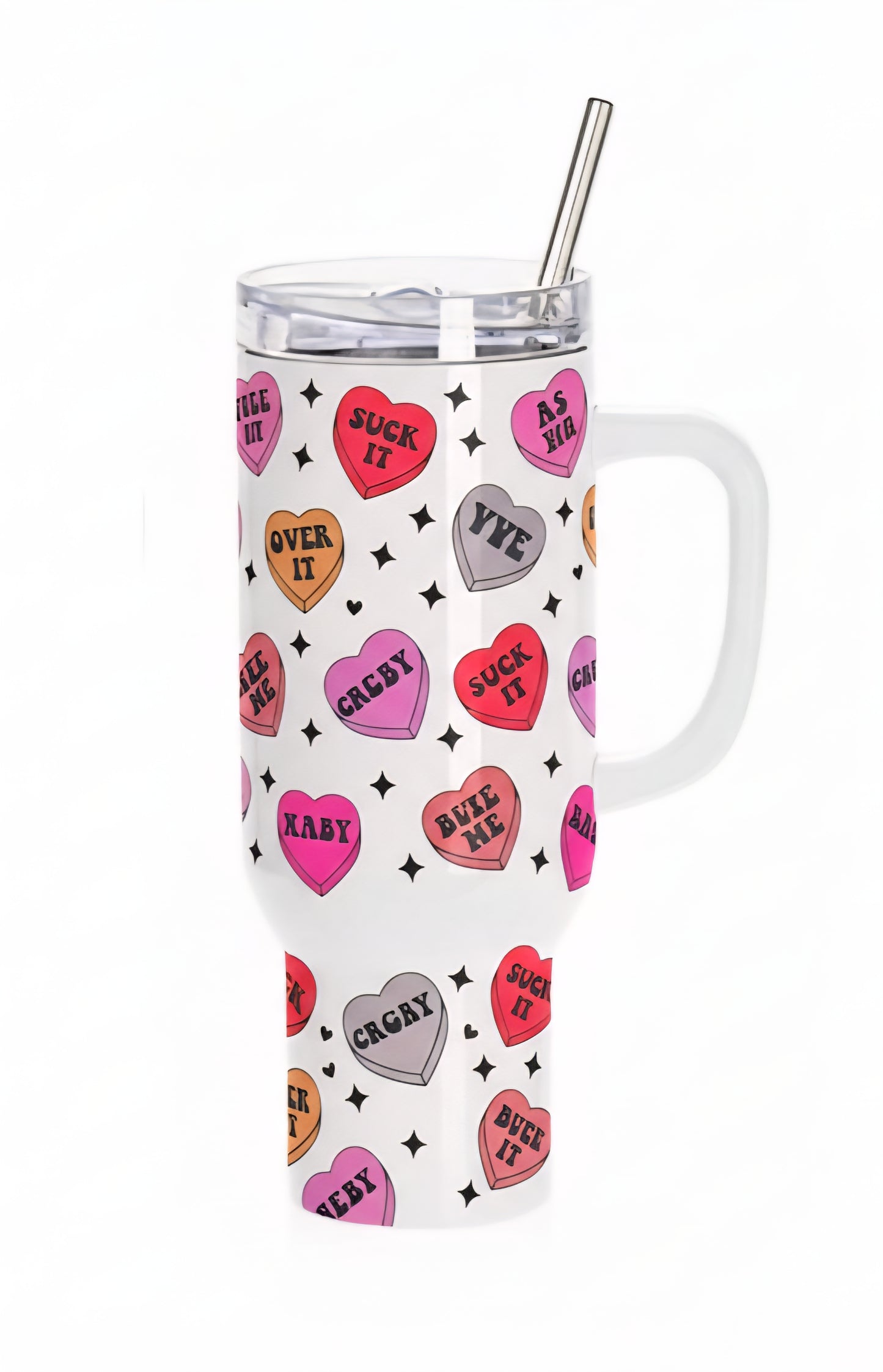 Swear Word Candy Hearts 40 oz Tumbler