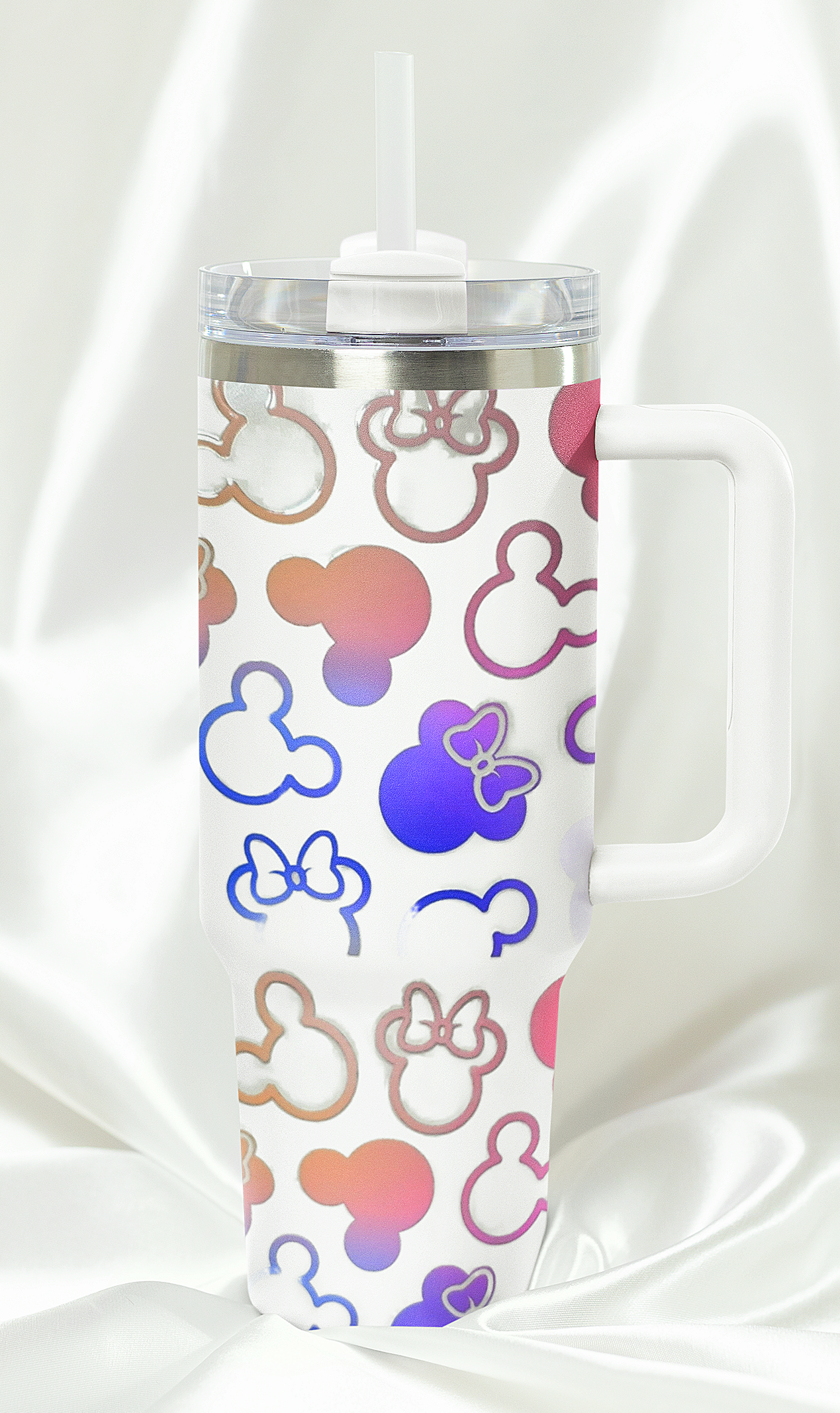 Rainbow Mickey Mouse Head 40 oz Tumbler