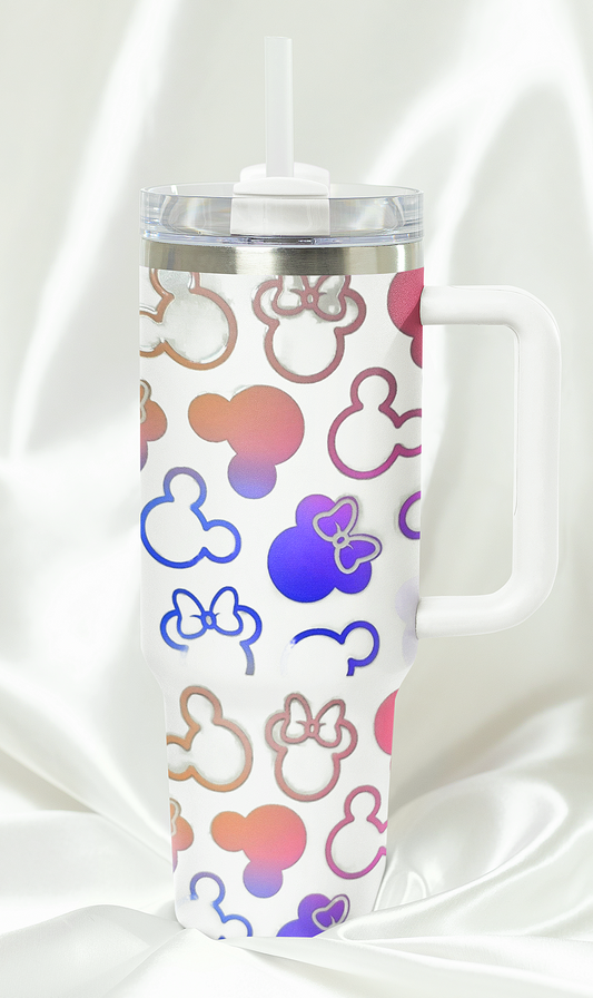 Rainbow Mickey Mouse Head 40 oz Tumbler