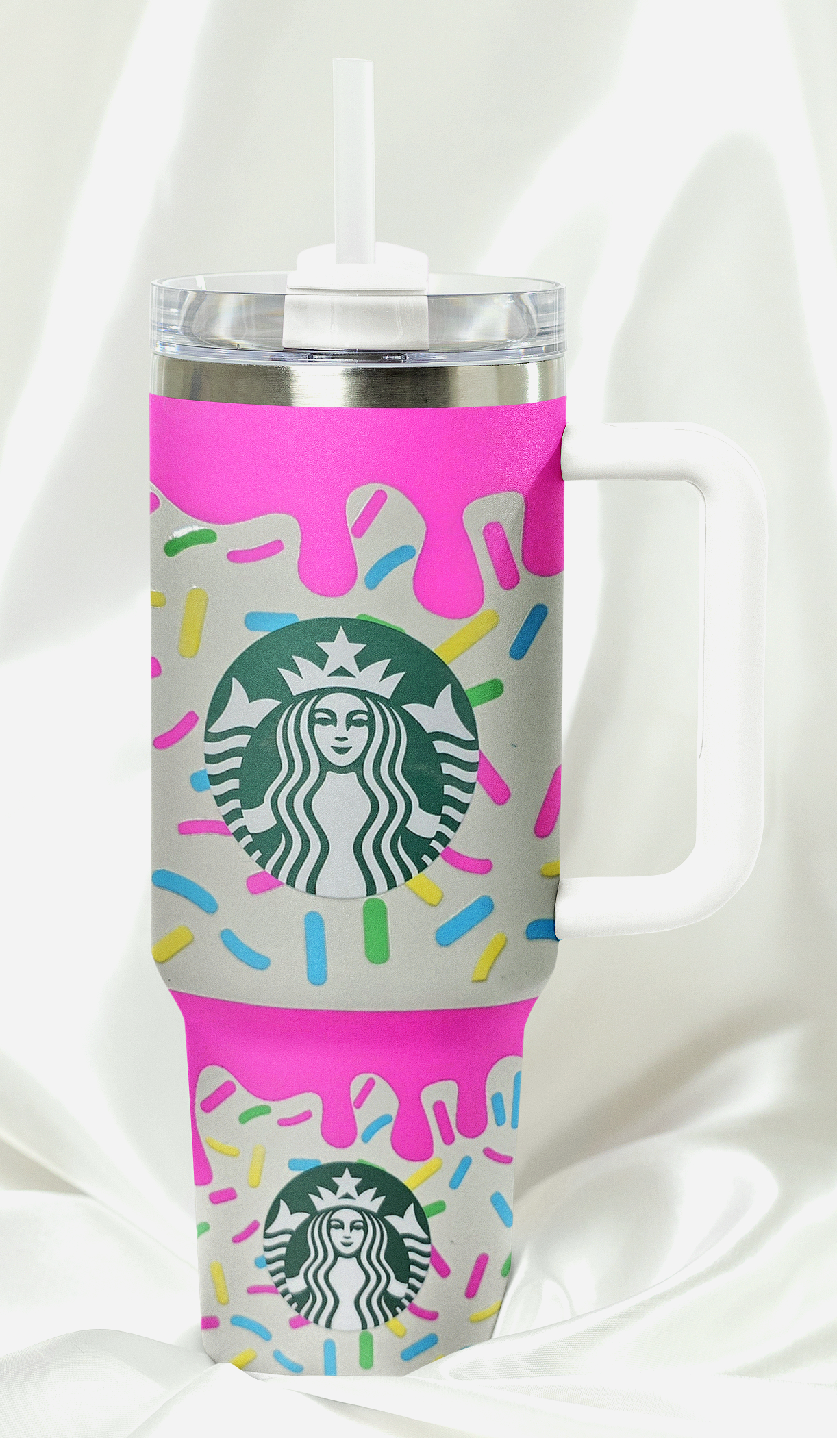Pink Drip with Sprinkles Starbucks 40 oz Tumbler