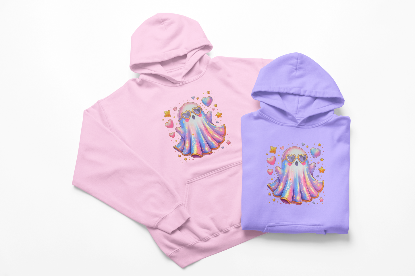 Cute Holographic Looking Ghost Hoodie