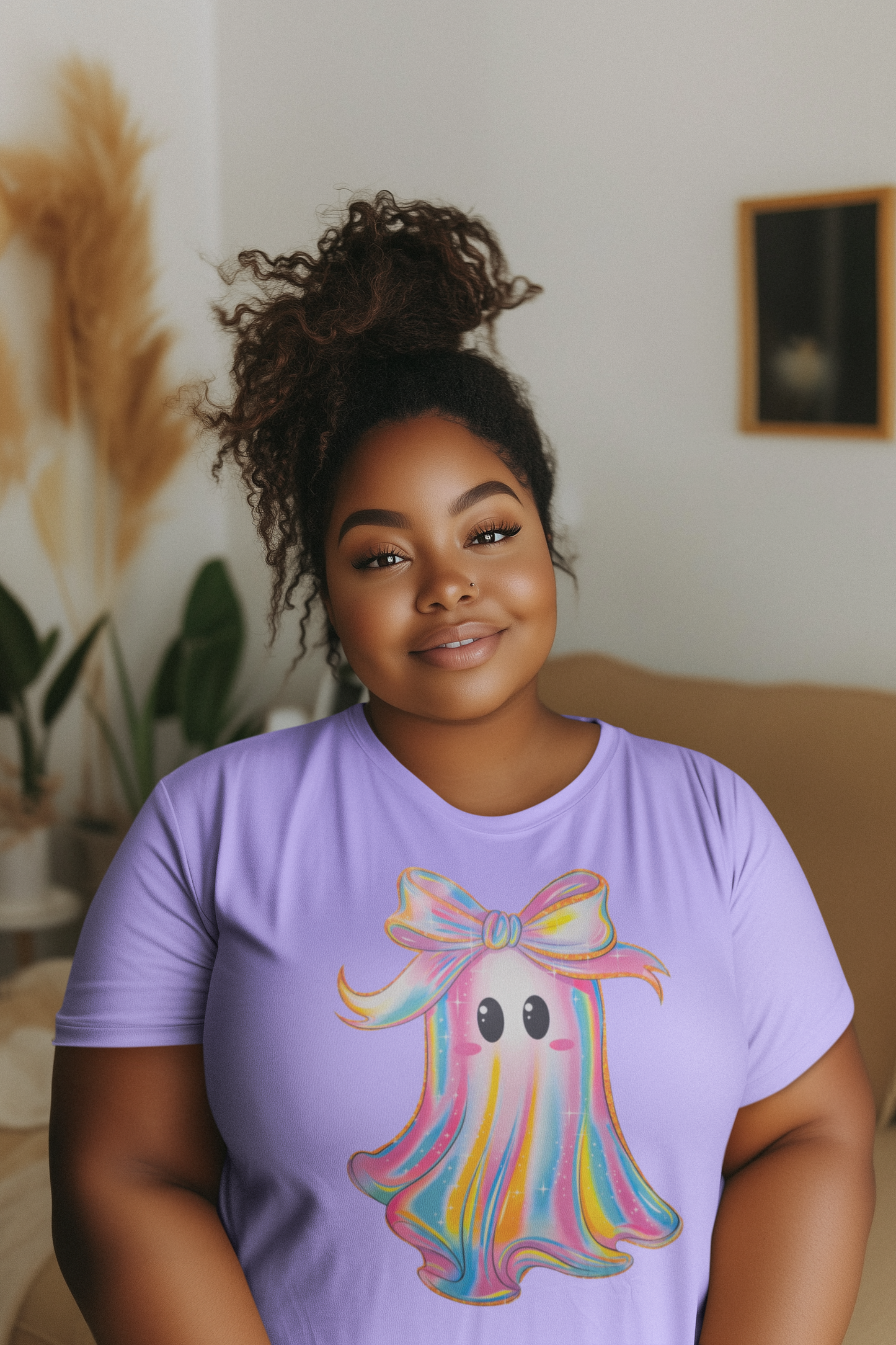 Cute Holographic Looking Ghost T-Shirt