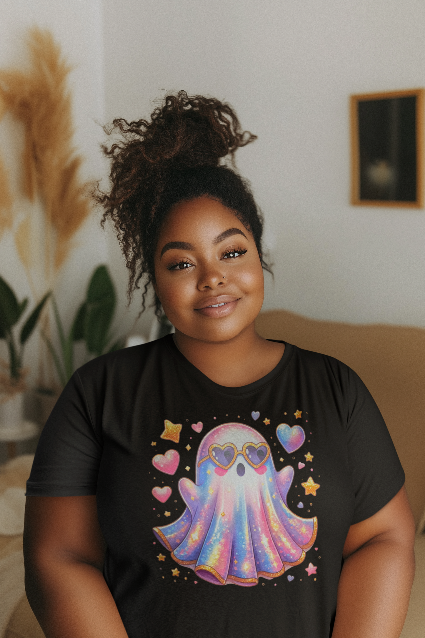 Cute Holographic Looking Ghost T-Shirt