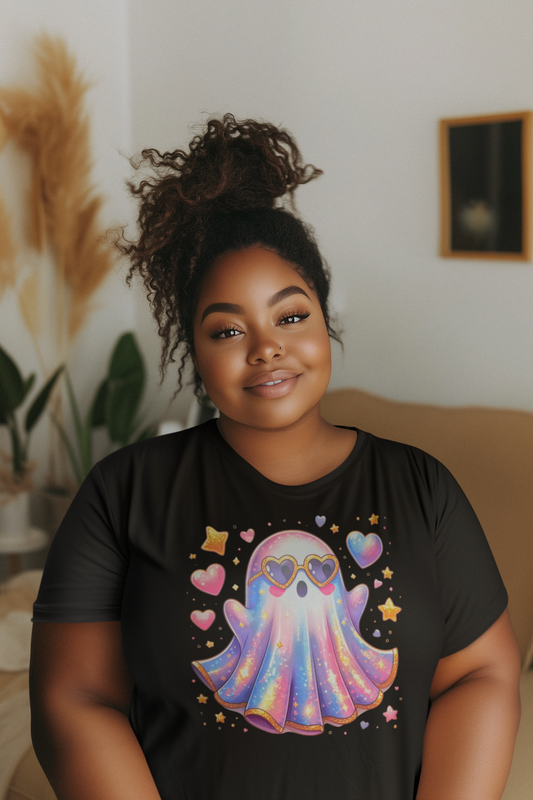 Cute Holographic Looking Ghost T-Shirt