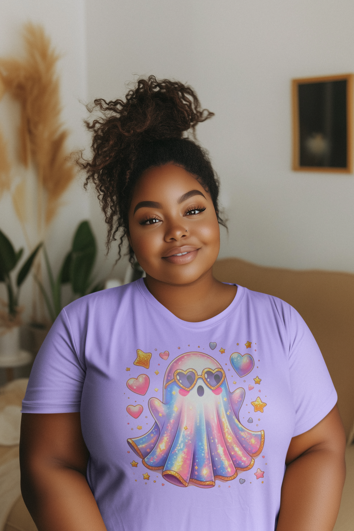 Cute Holographic Looking Ghost T-Shirt