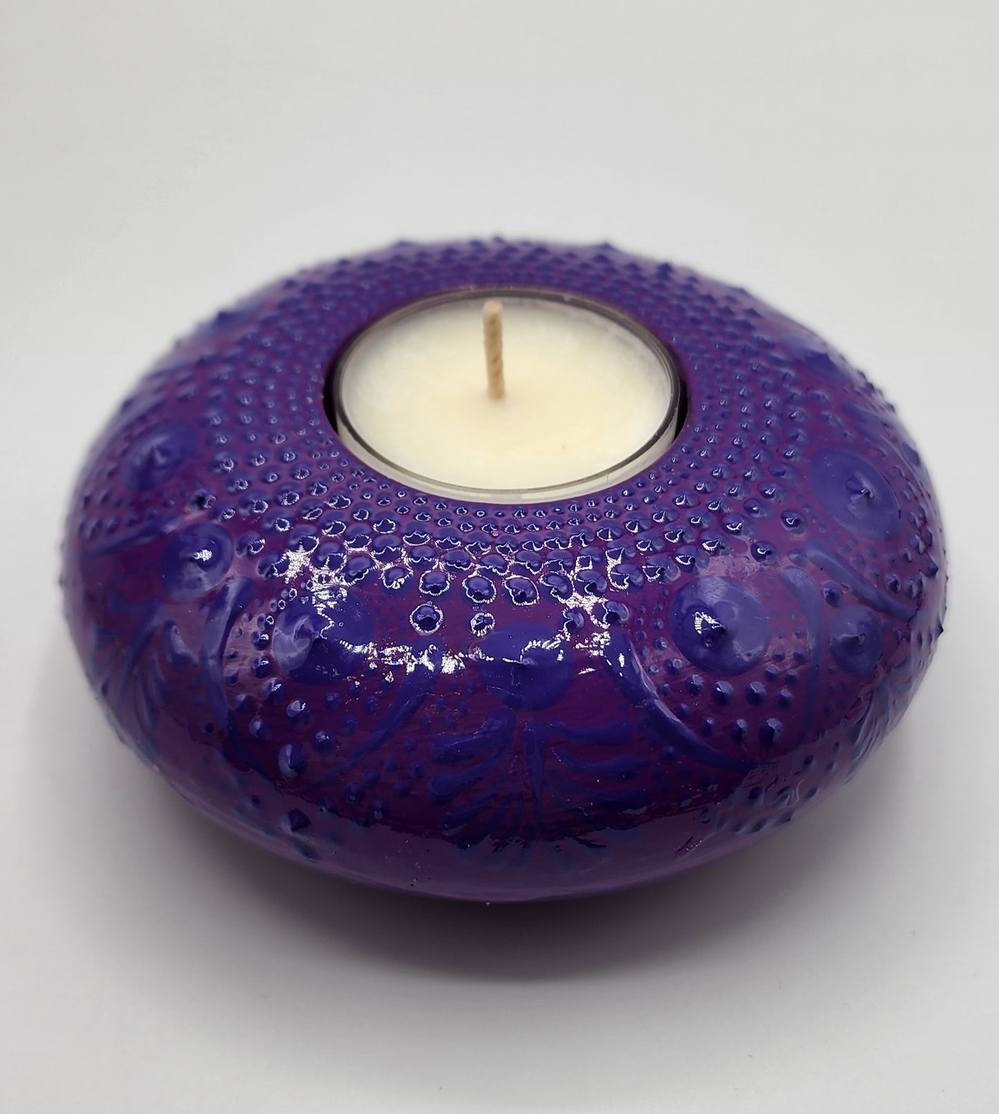 Celina Miller Art - Purple on Purple XL Tealight Holder