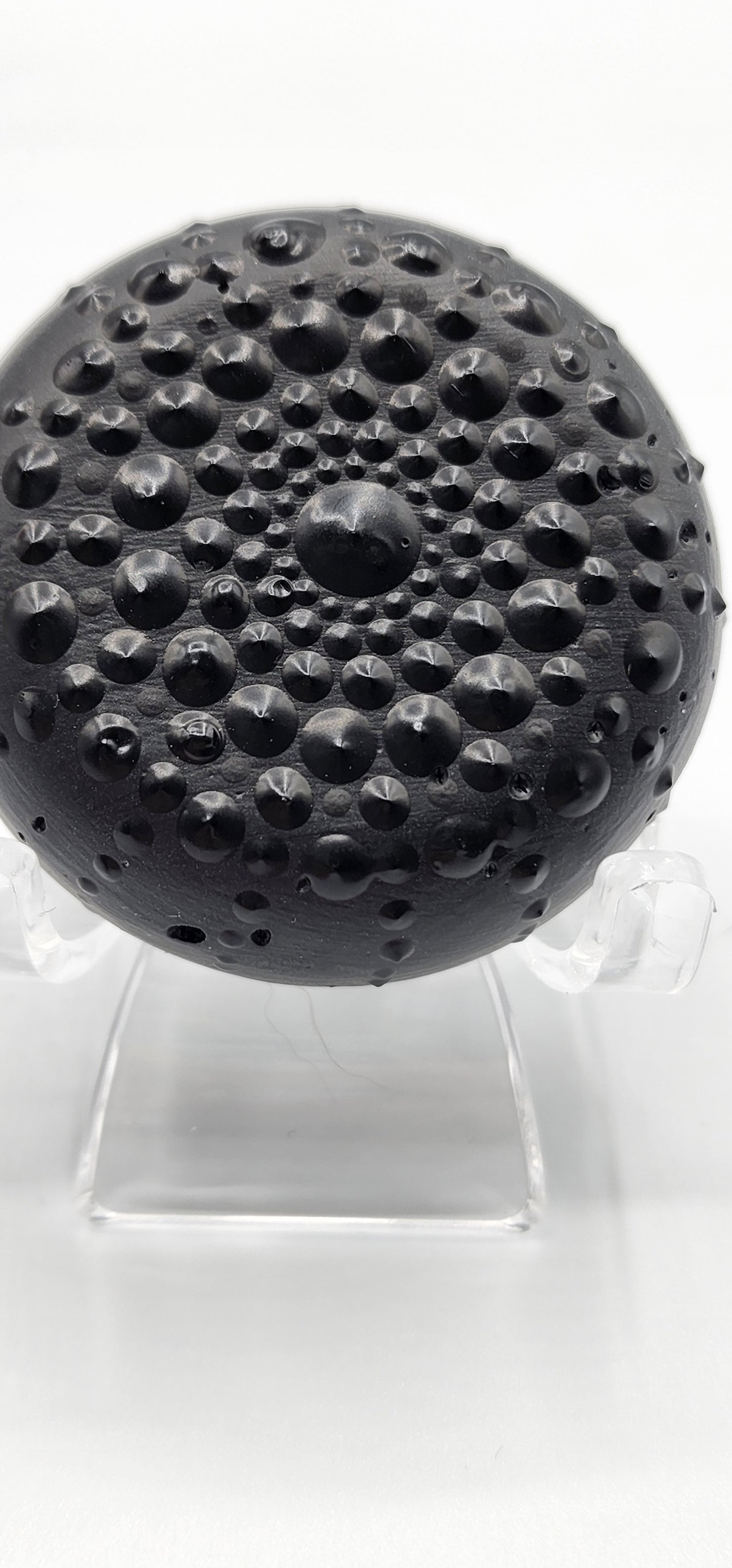 Celina Miller Art - Black on Black Mandala Palm Stone