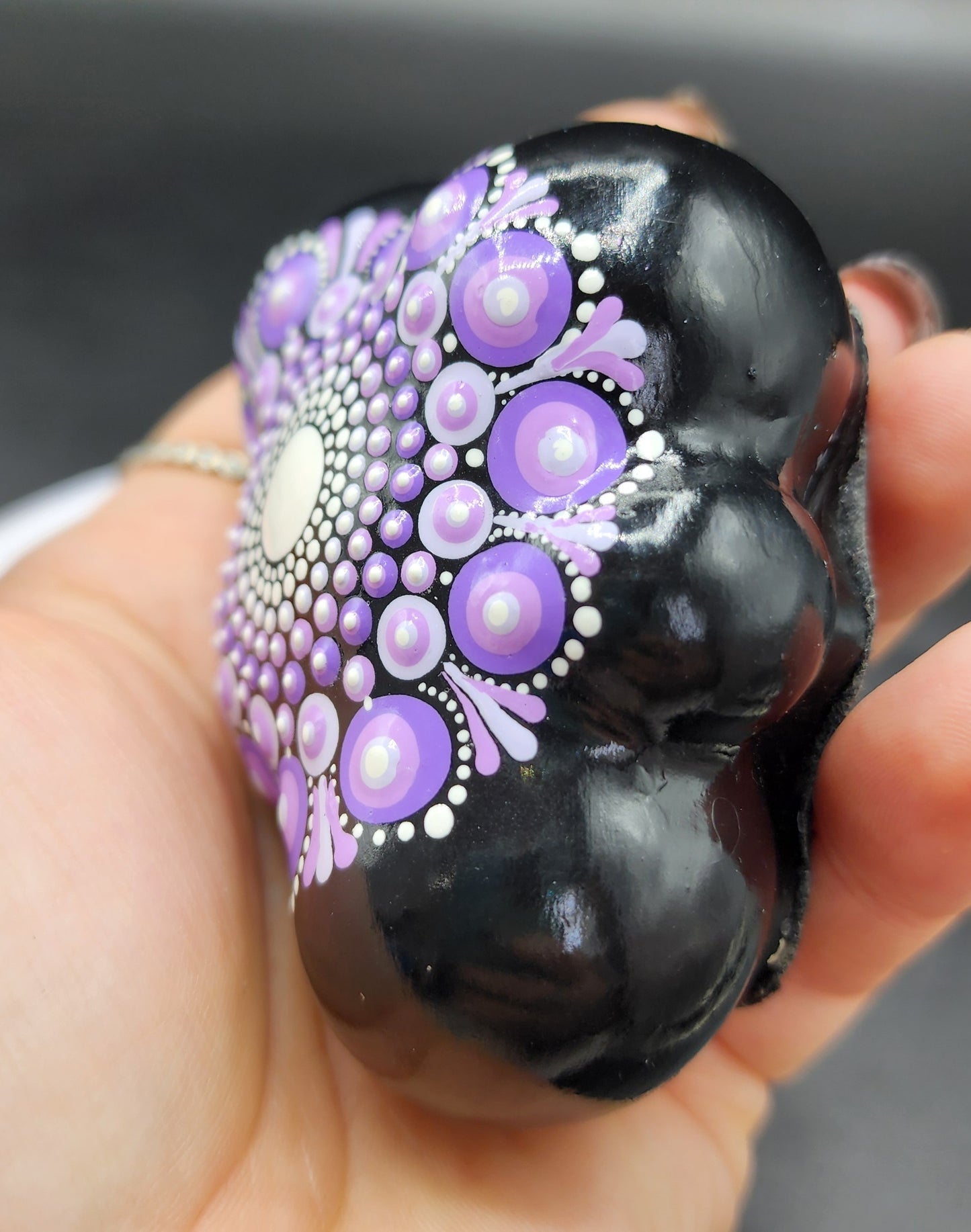 Celina Miller Art - Purple Mandala Cloud Palmstone