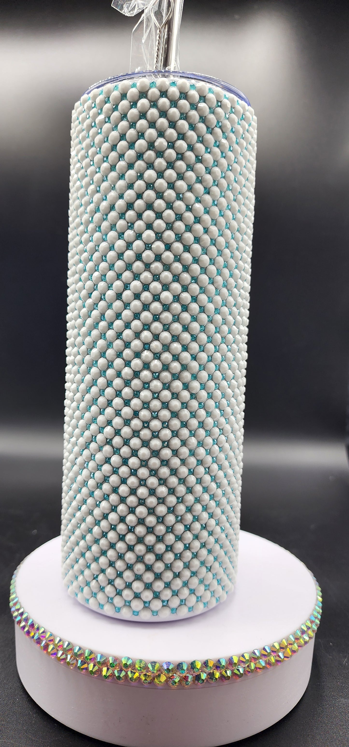 Celina Miller Art - Bling White Cushion Pattern Tumbler