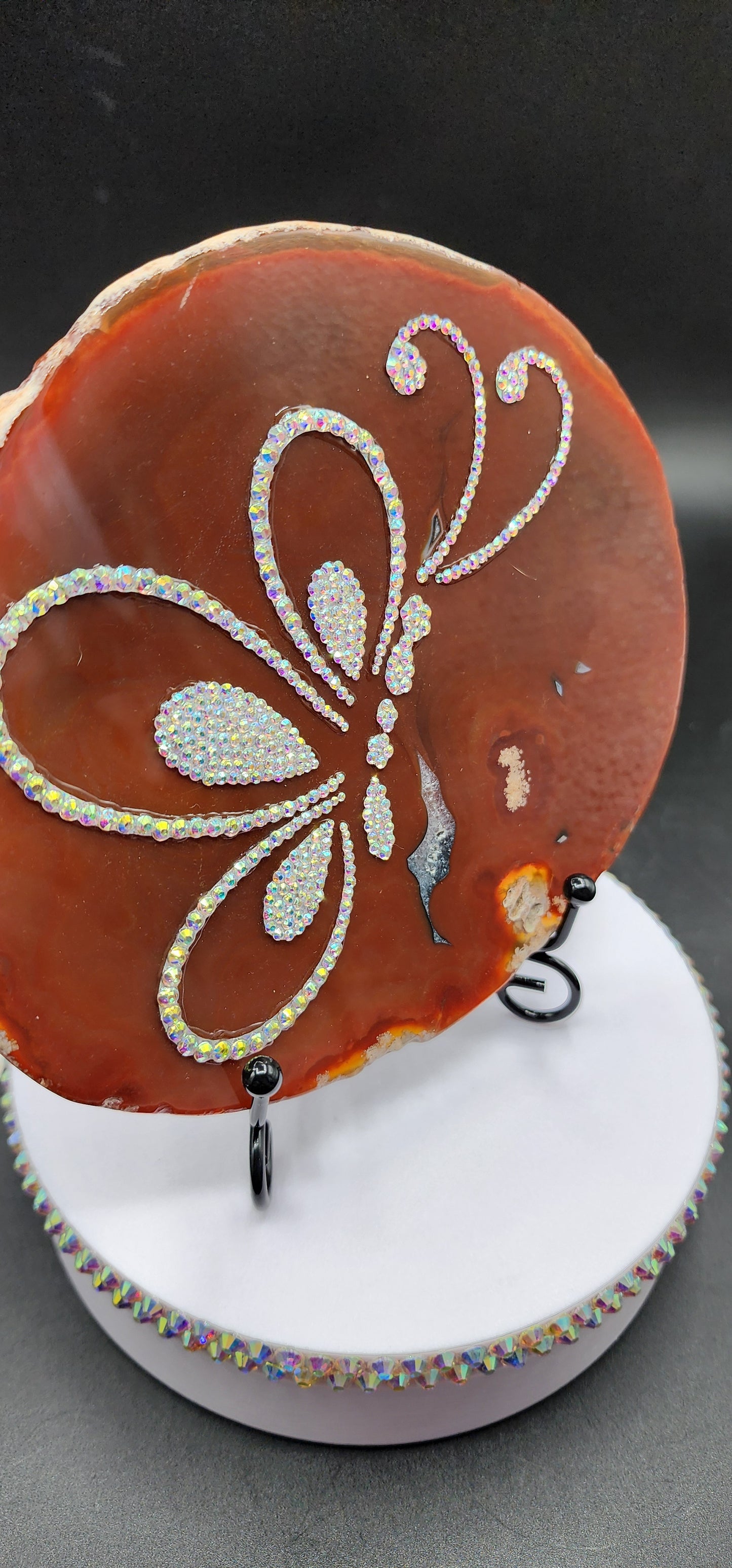 Celina Miller Art - Bling Butterfly Agate Slice