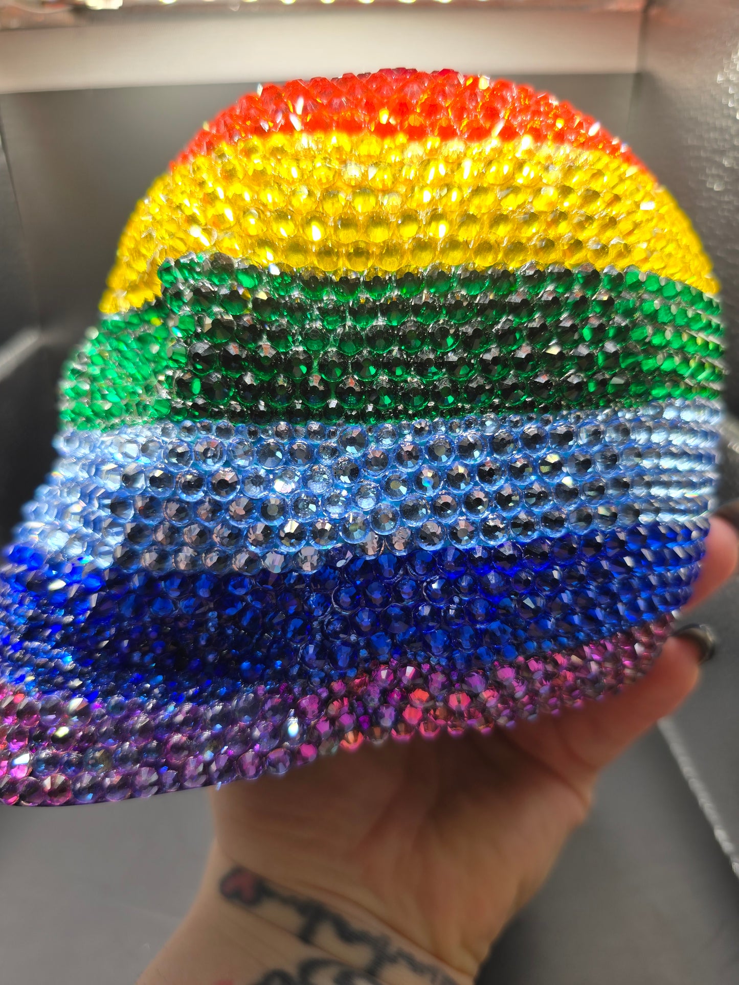 Celina Miller Art - Bling Large Rainbow Skull