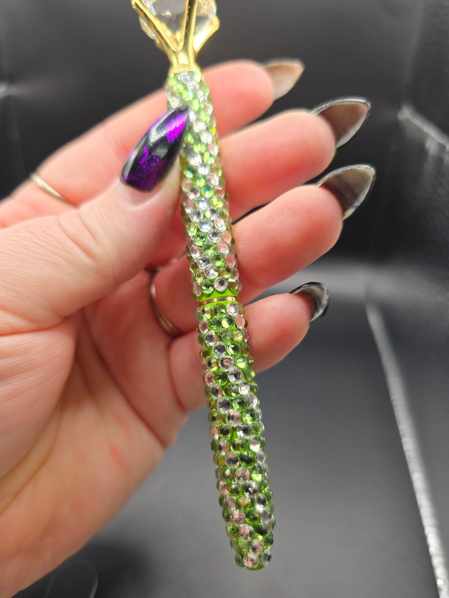 Celina Miller Art - Bling Silver and Green Pen