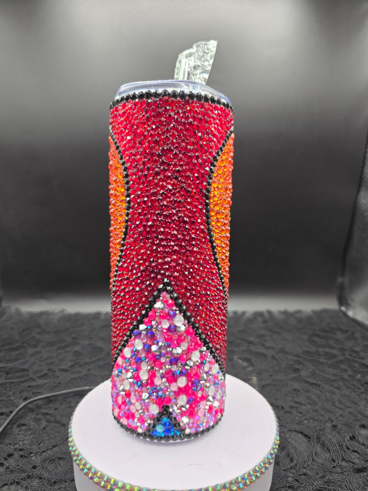 Celina Miller Art - Bling Rainbow Heart Tumbler