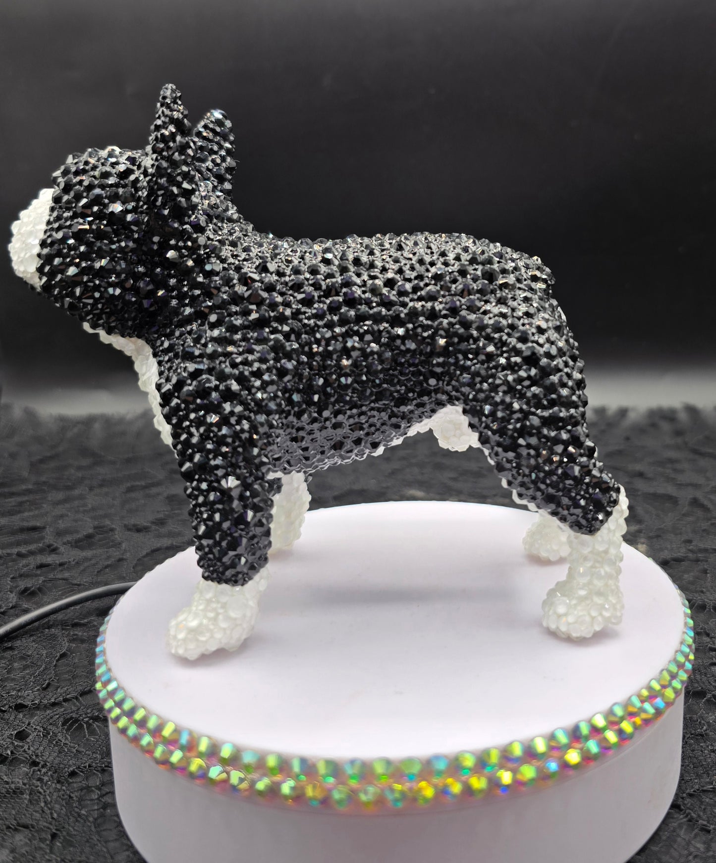Celina Miller Art - Bling Black and White French Bulldog