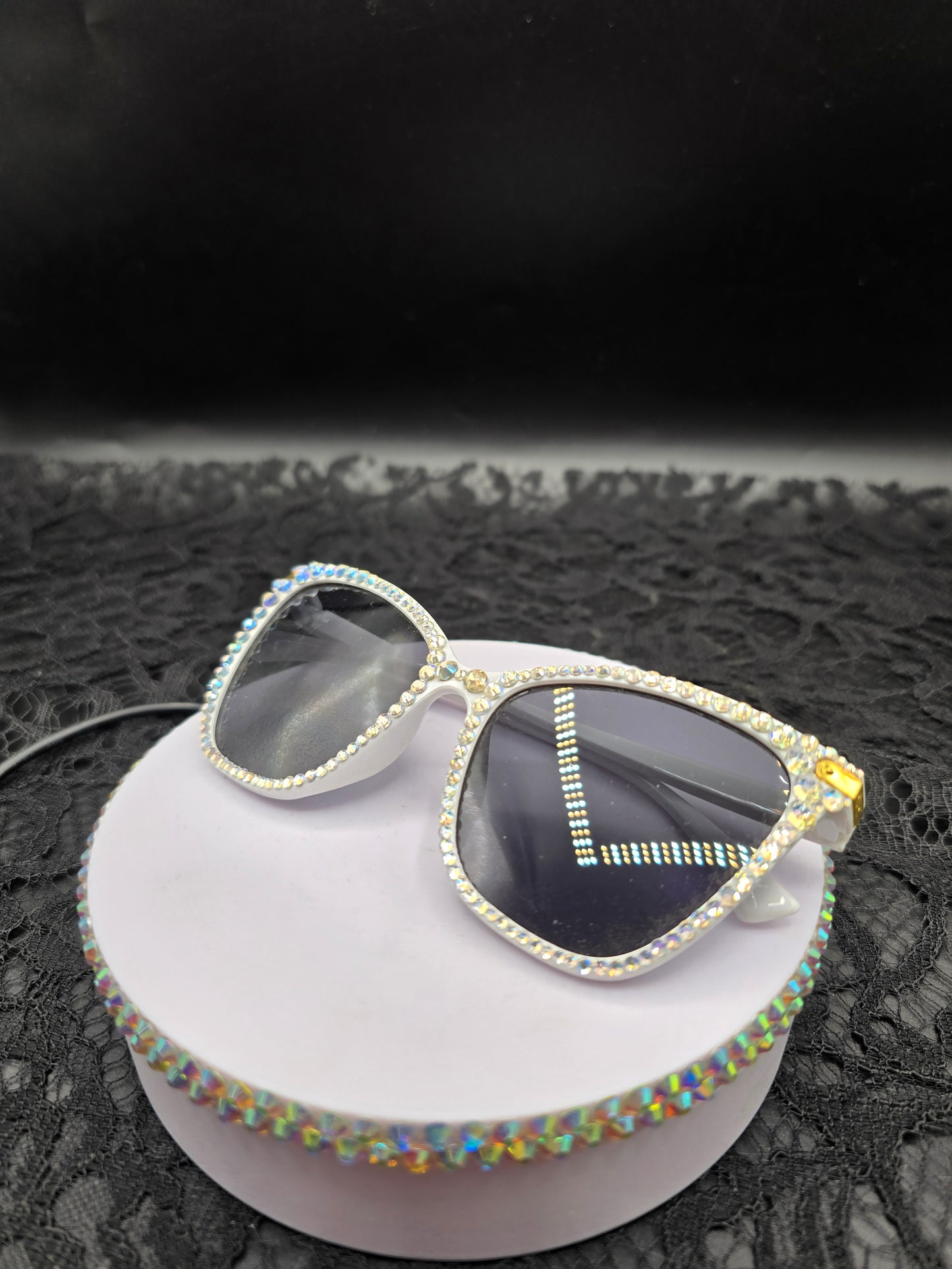Celina Miller Art - Bling White Sunglasses
