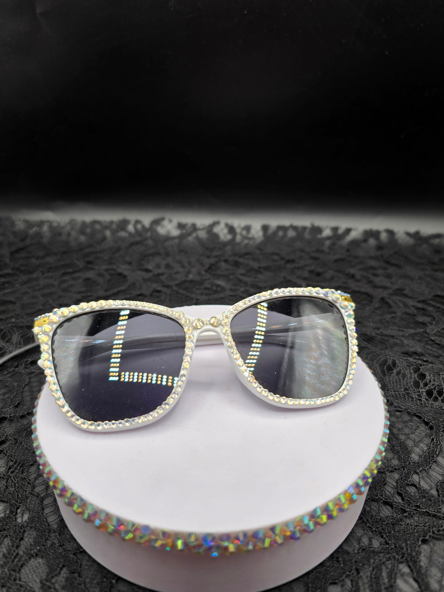 Celina Miller Art - Bling White Sunglasses