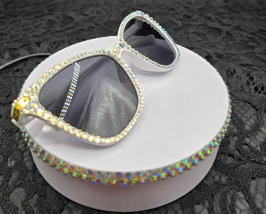Celina Miller Art - Bling White Sunglasses