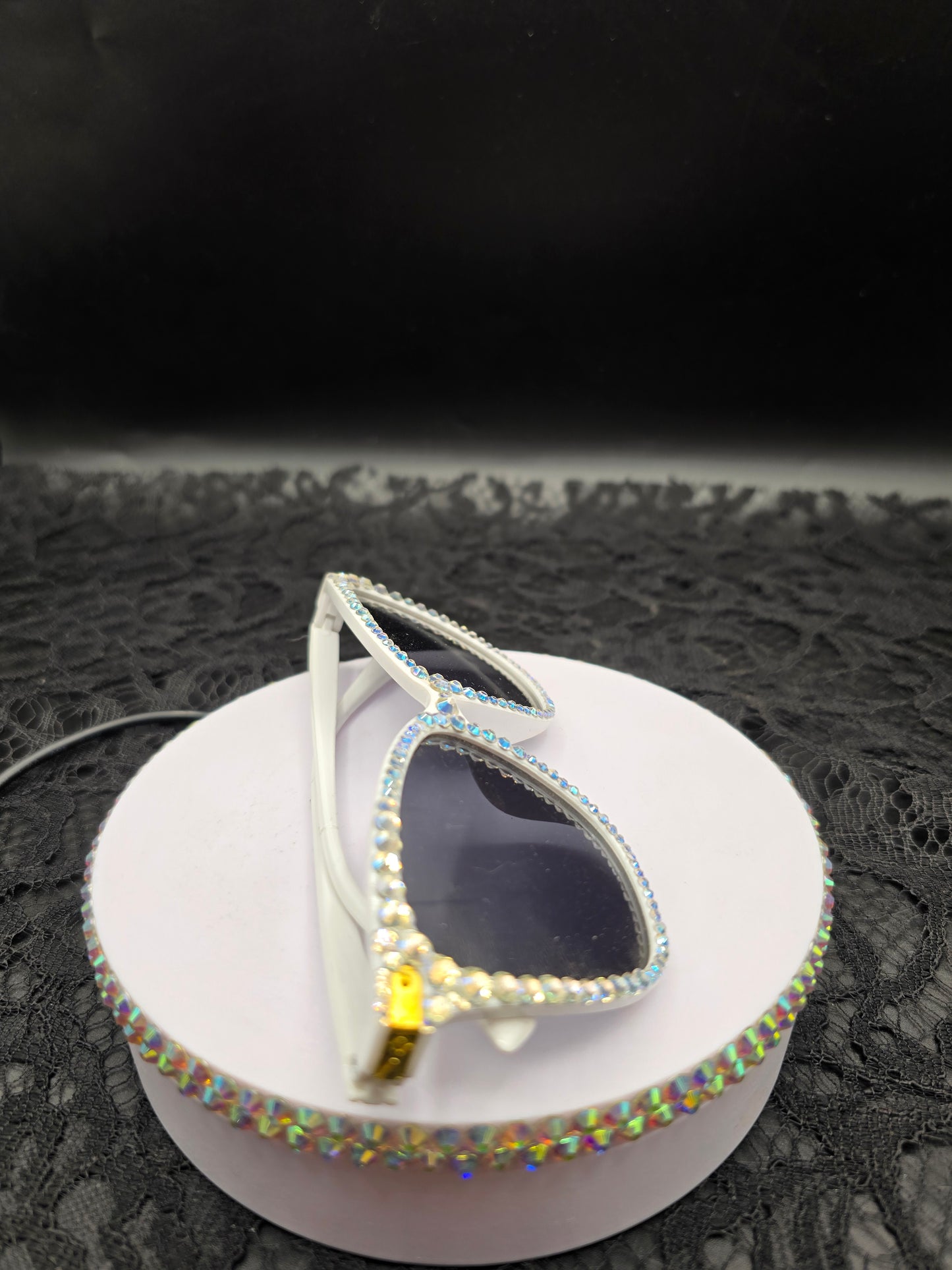 Celina Miller Art - Bling White Sunglasses