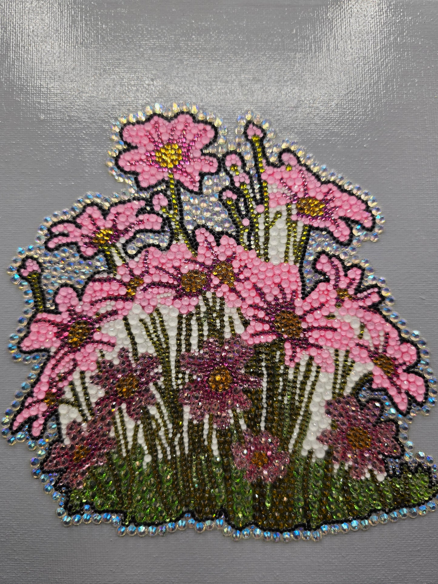 Celina Miller Art - Bling Pink Flower Canvas