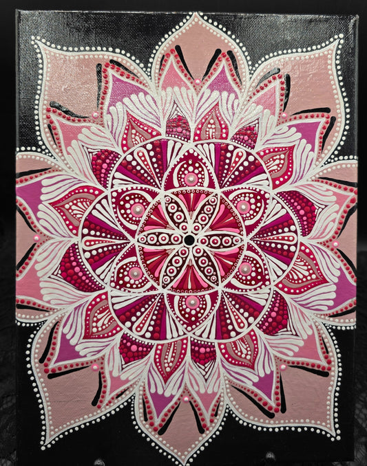 Celina Miller Art - Pink Mandala Canvas