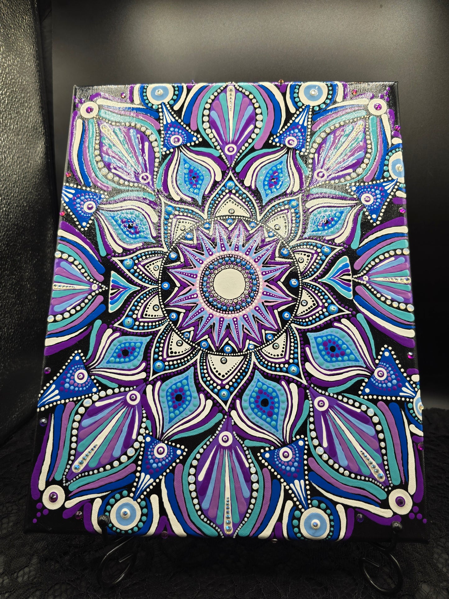 Celina Miller Art - Blue and Purple Mandala Canvas