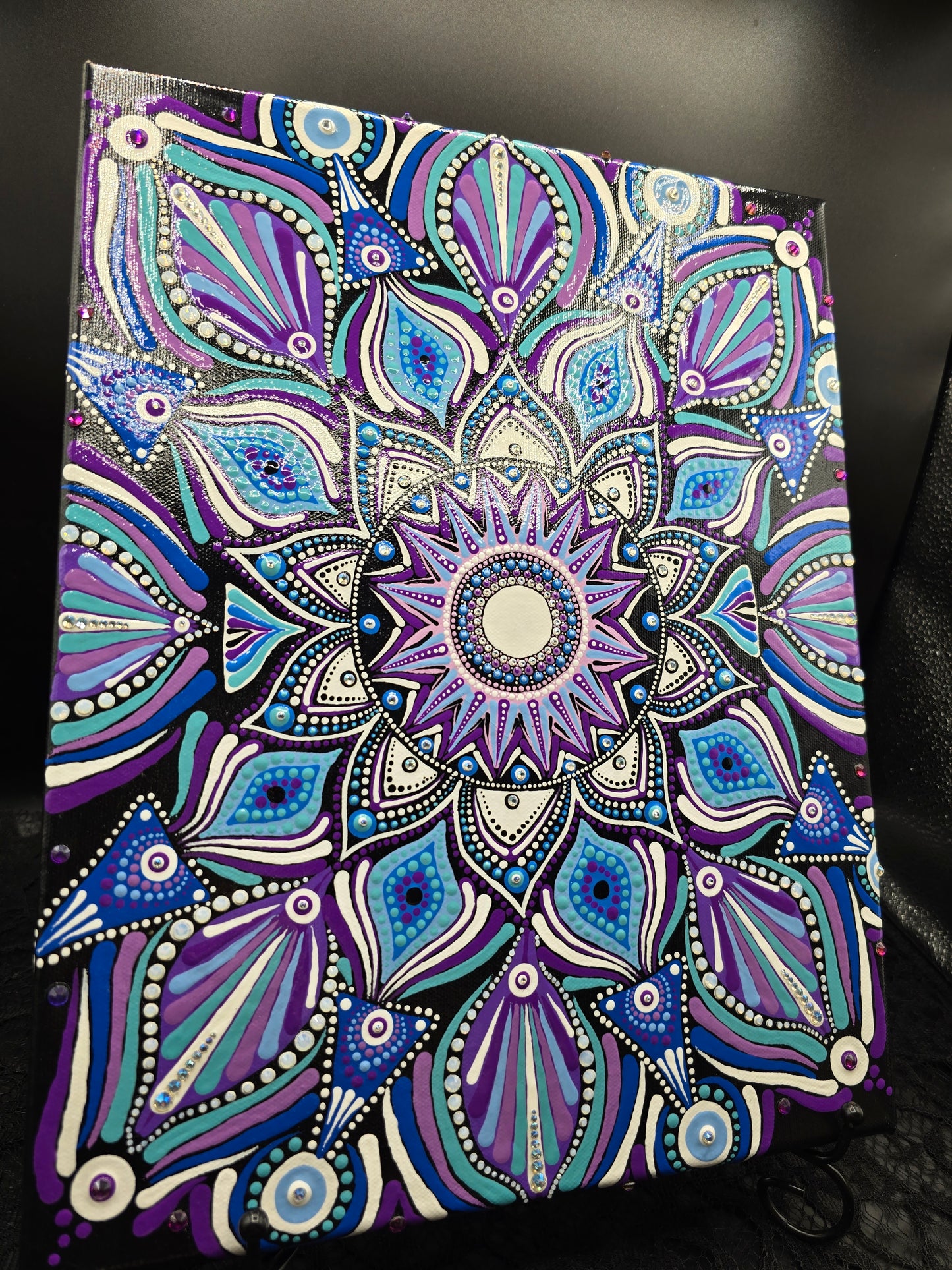 Celina Miller Art - Blue and Purple Mandala Canvas