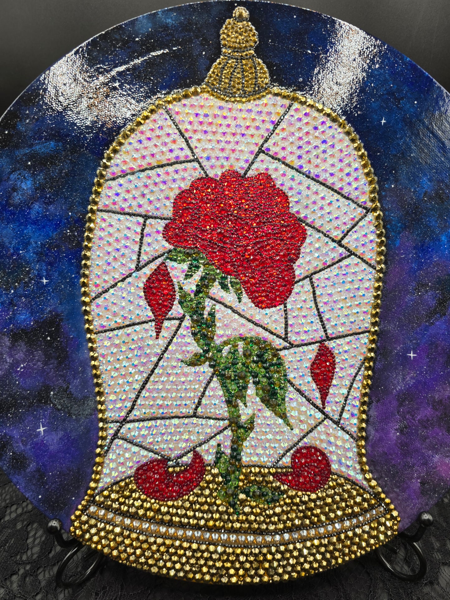 Celina Miller Art - Bling Cursed Rose Canvas