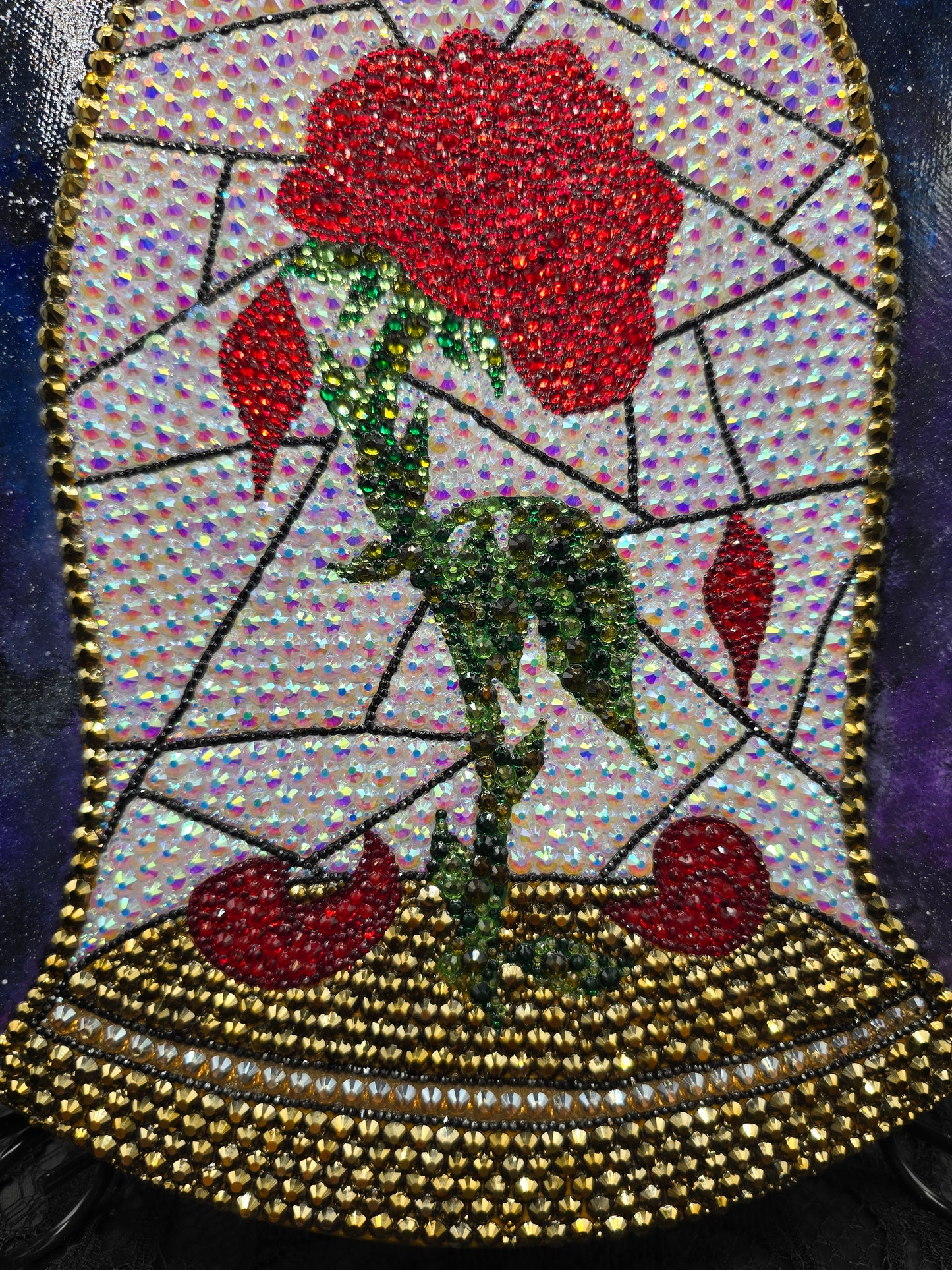 Celina Miller Art - Bling Cursed Rose Canvas