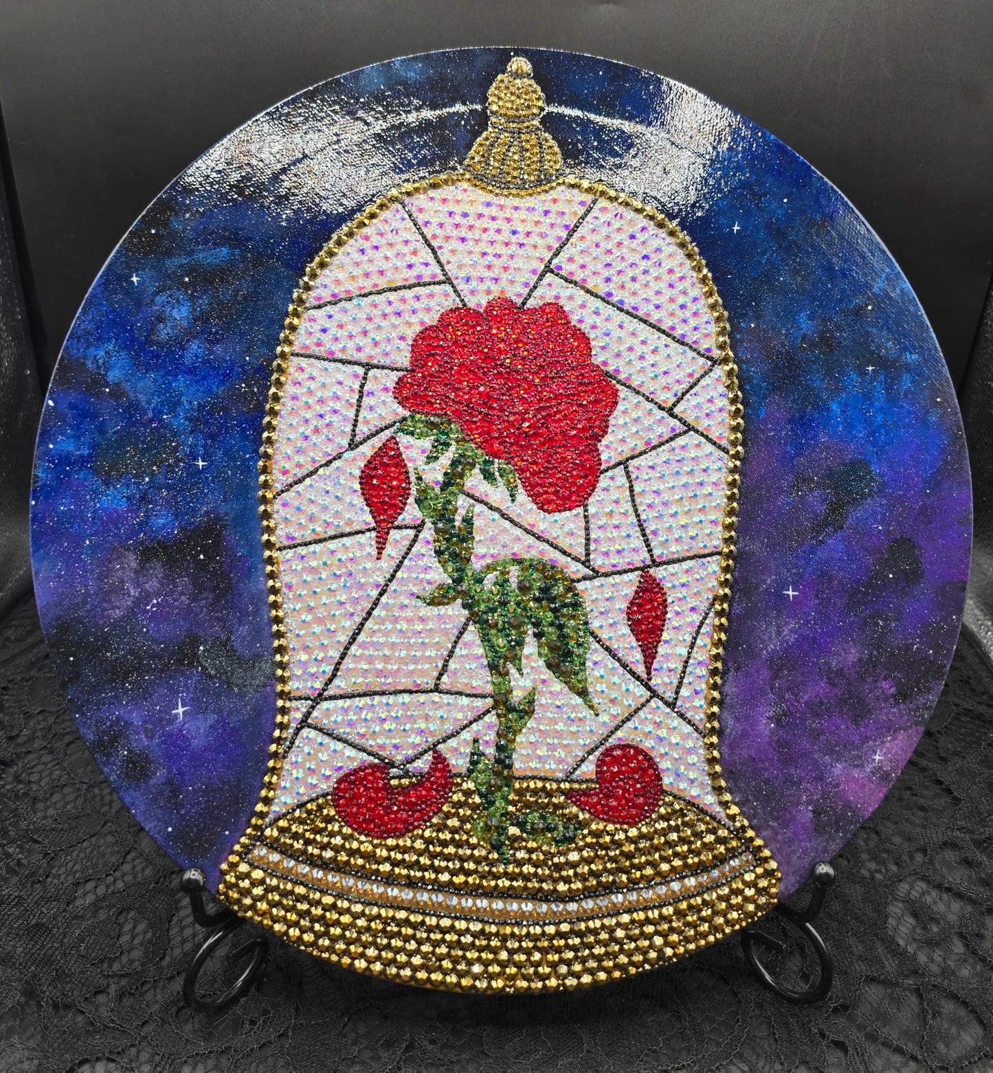 Celina Miller Art - Bling Cursed Rose Canvas