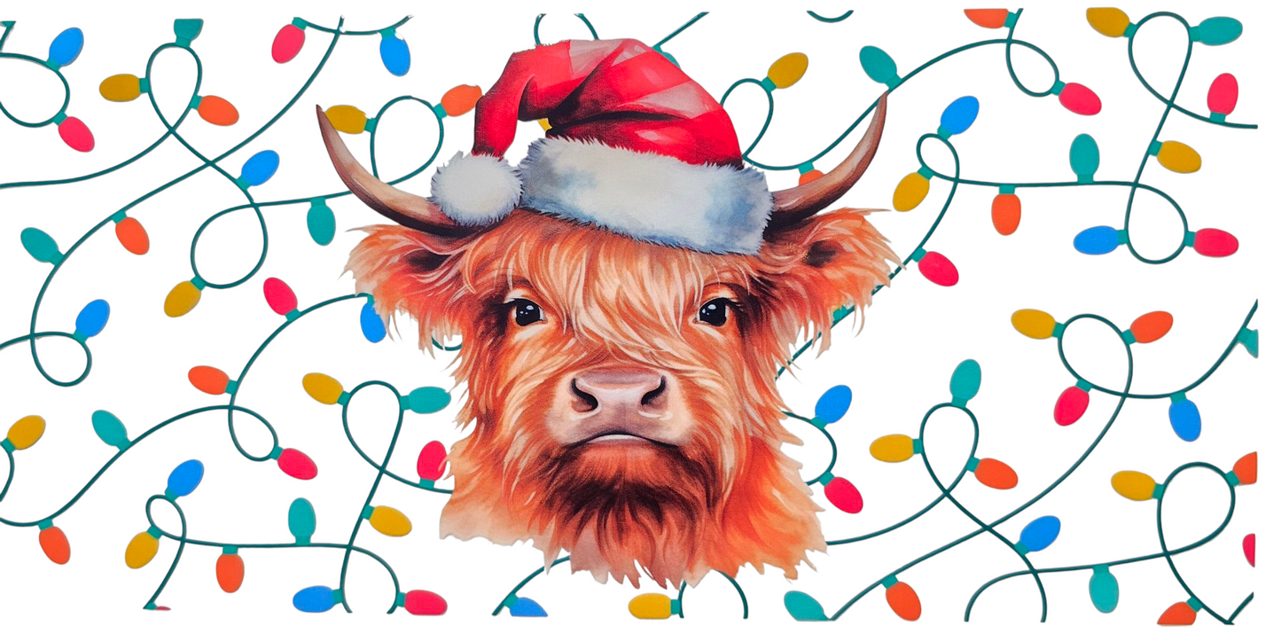 Highland Cow Christmas 16 oz Tumbler