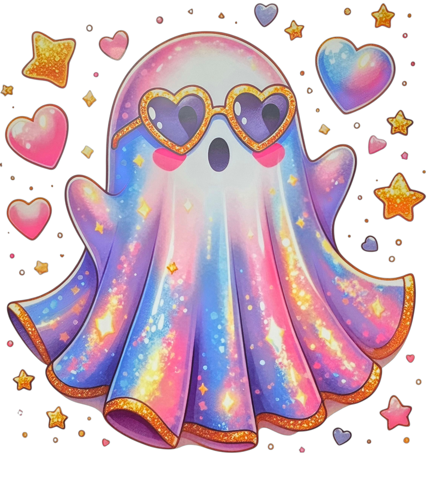 Cute Holographic Looking Ghost T-Shirt