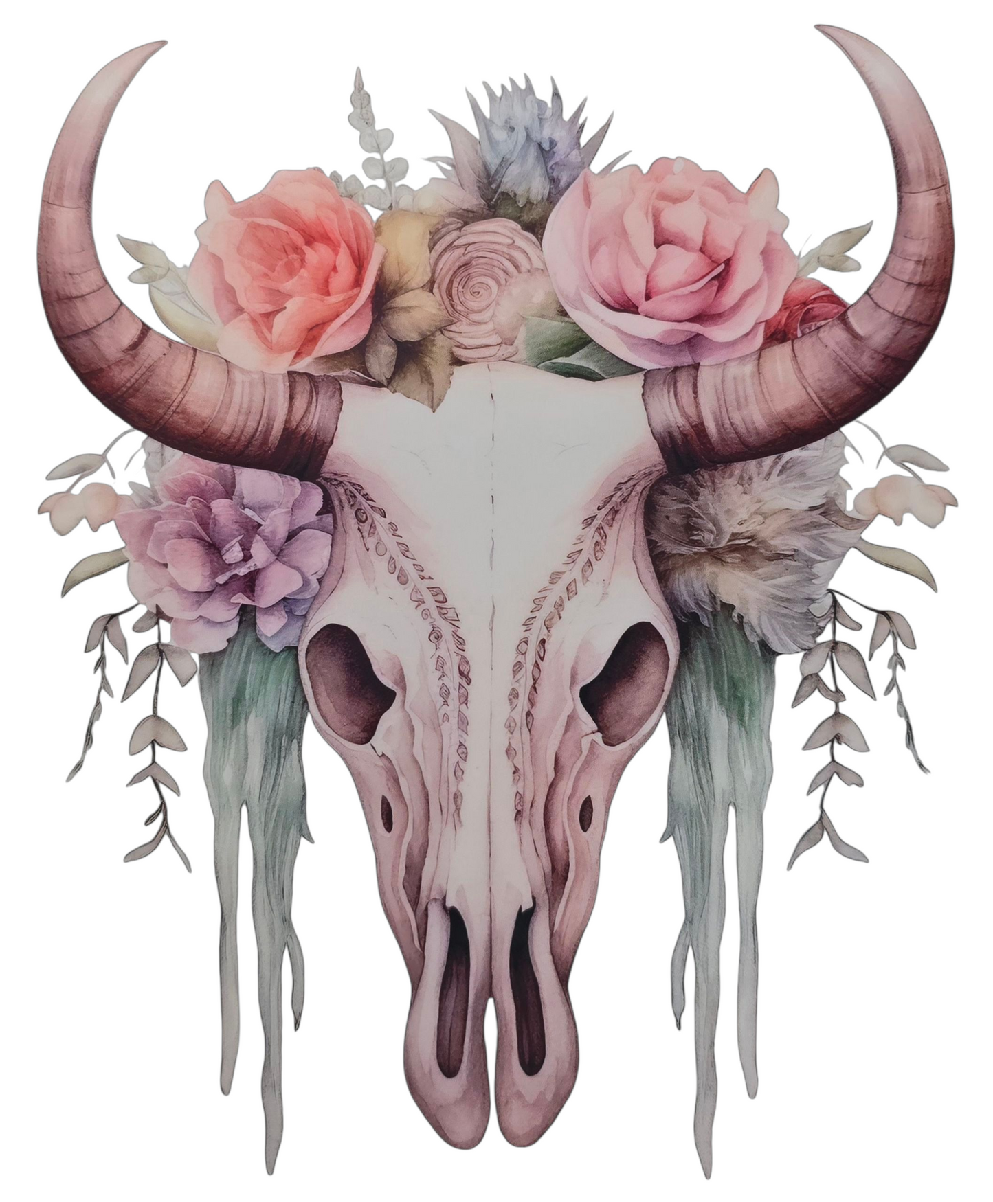 Boho Buffalo Skull Hoodie
