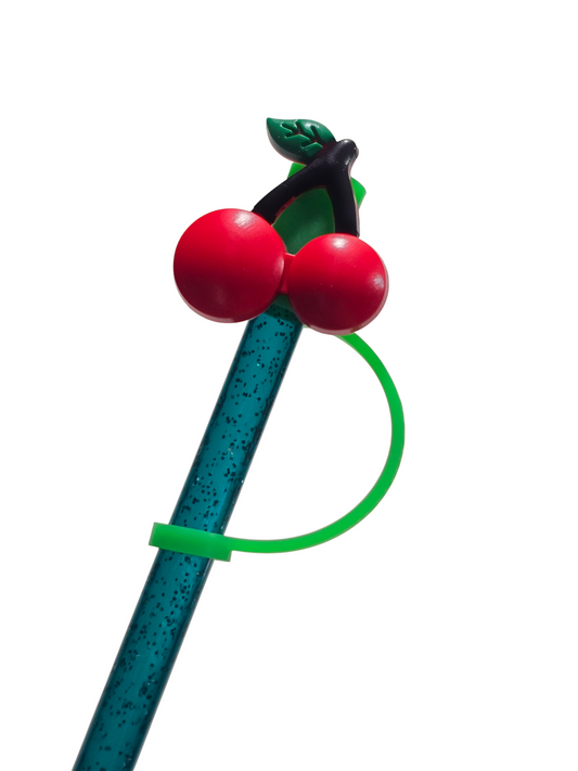 Cherries Straw Topper