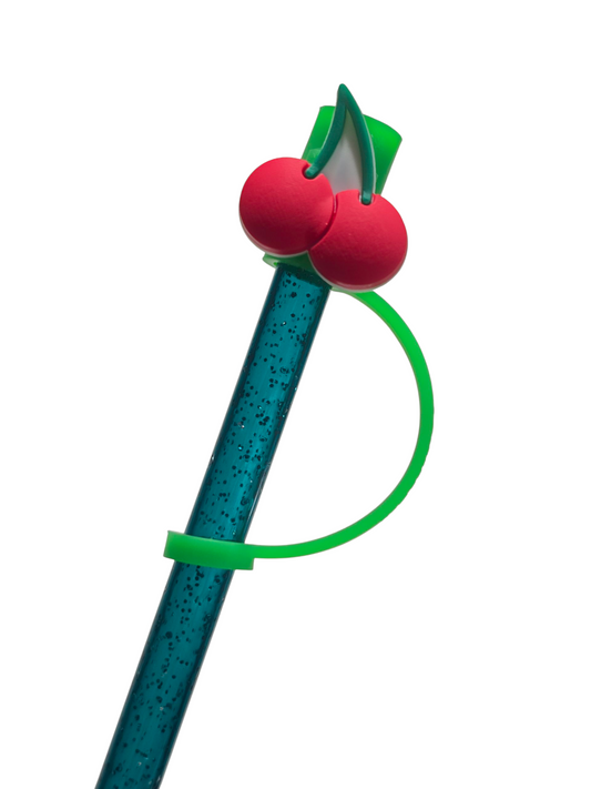 Cherries Straw Topper