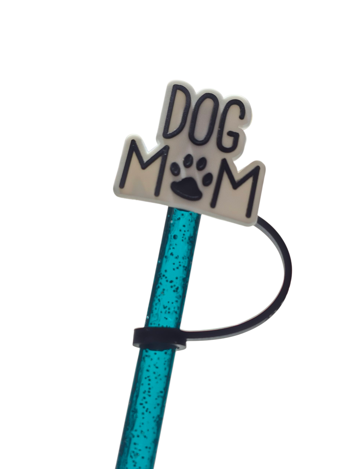Dog Mom Straw Topper