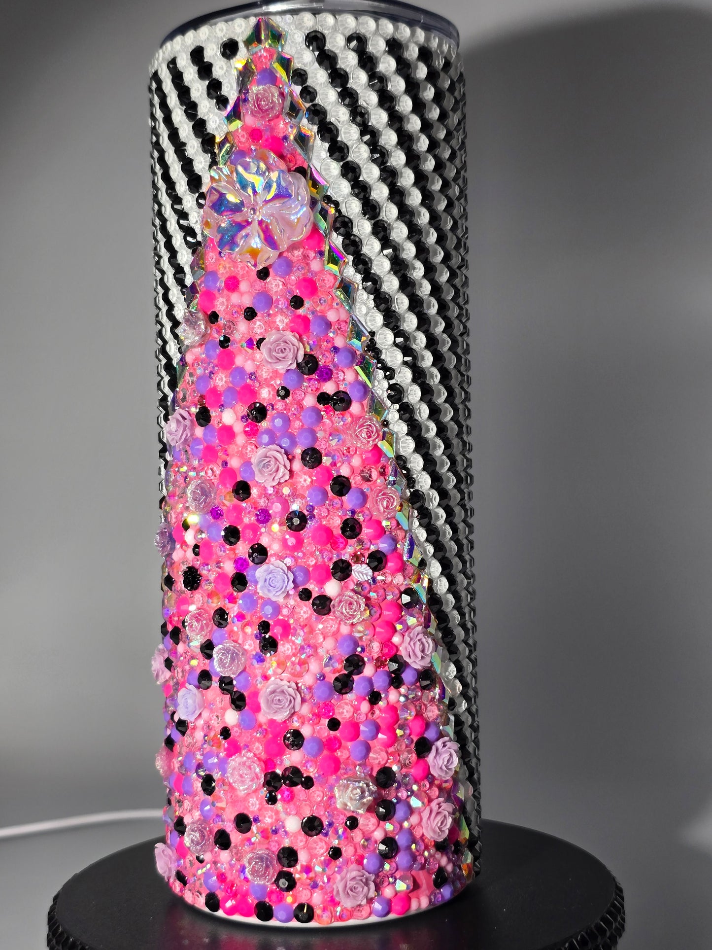 Celina Miller Art - Bling Pink Flower Tumbler