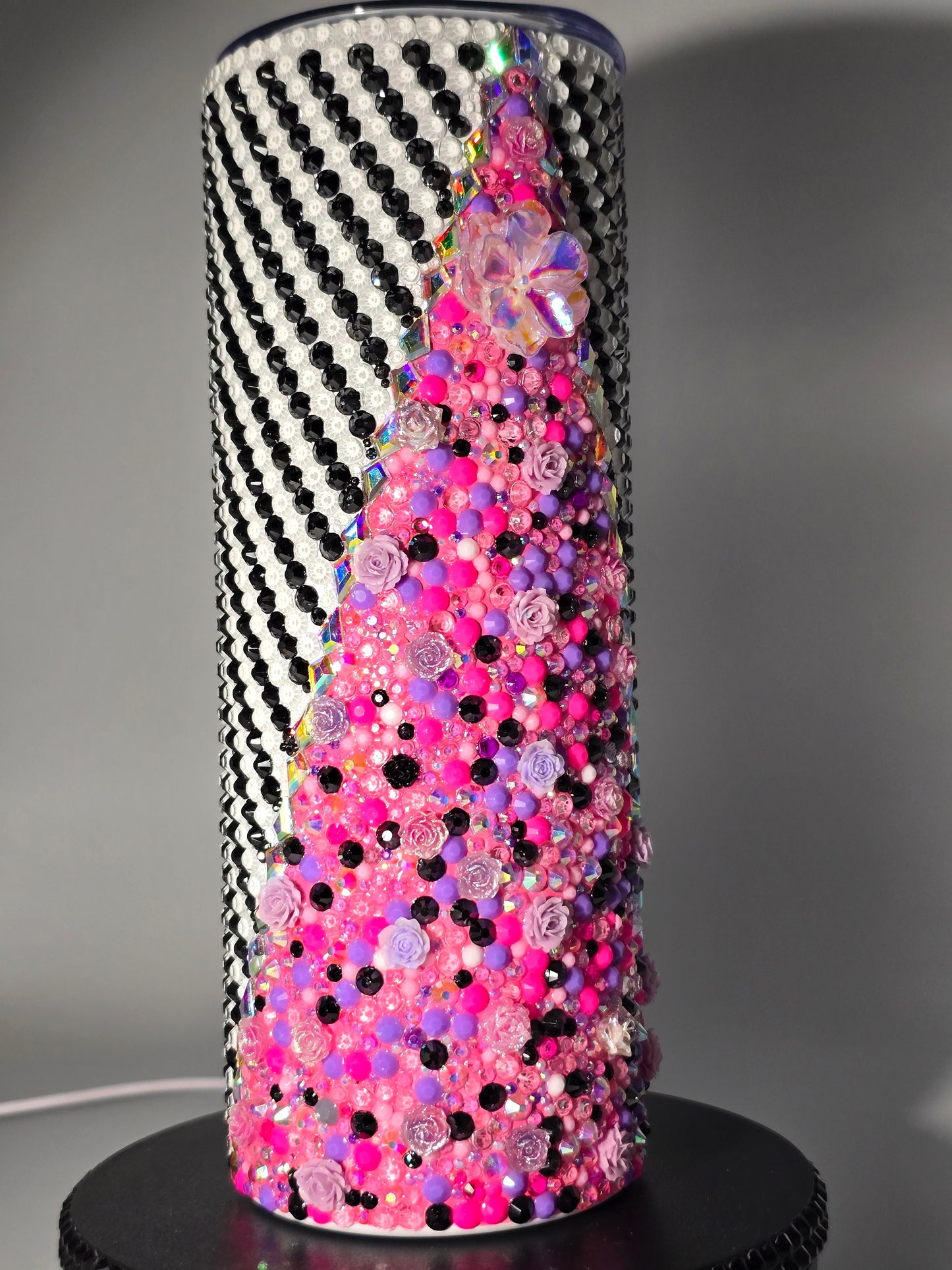 Celina Miller Art - Bling Pink Flower Tumbler