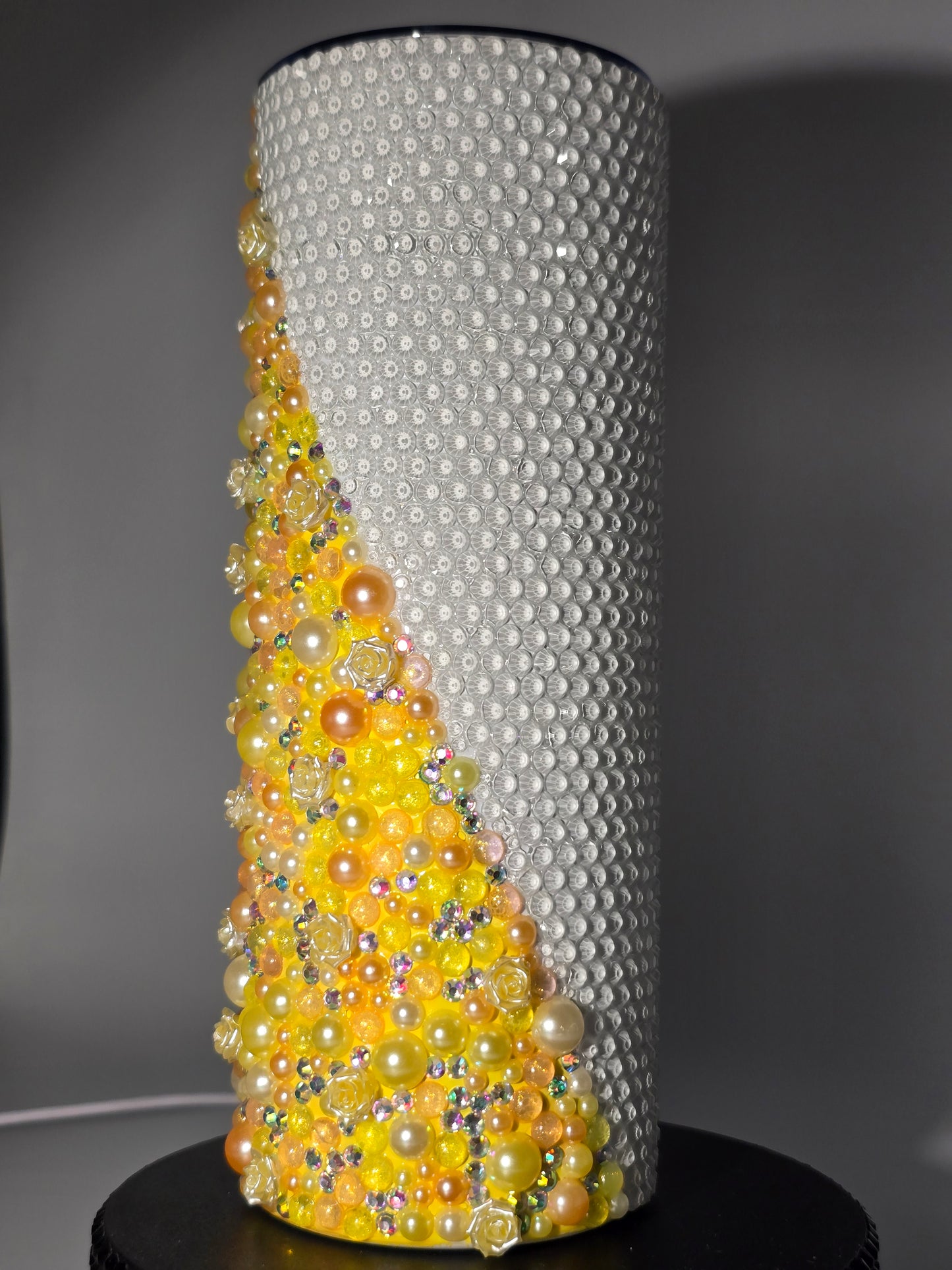 Celina Miller Art - Bling Yellow Floral Tumbler