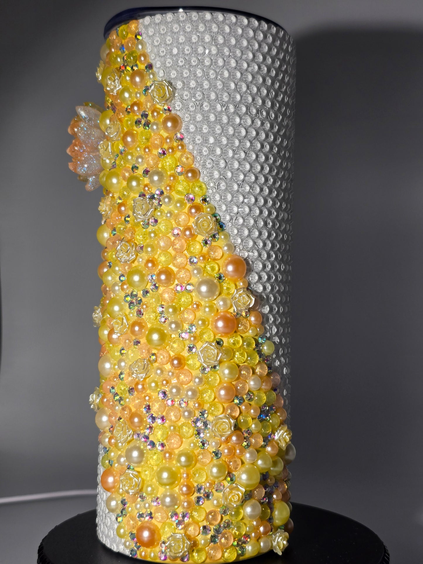 Celina Miller Art - Bling Yellow Floral Tumbler