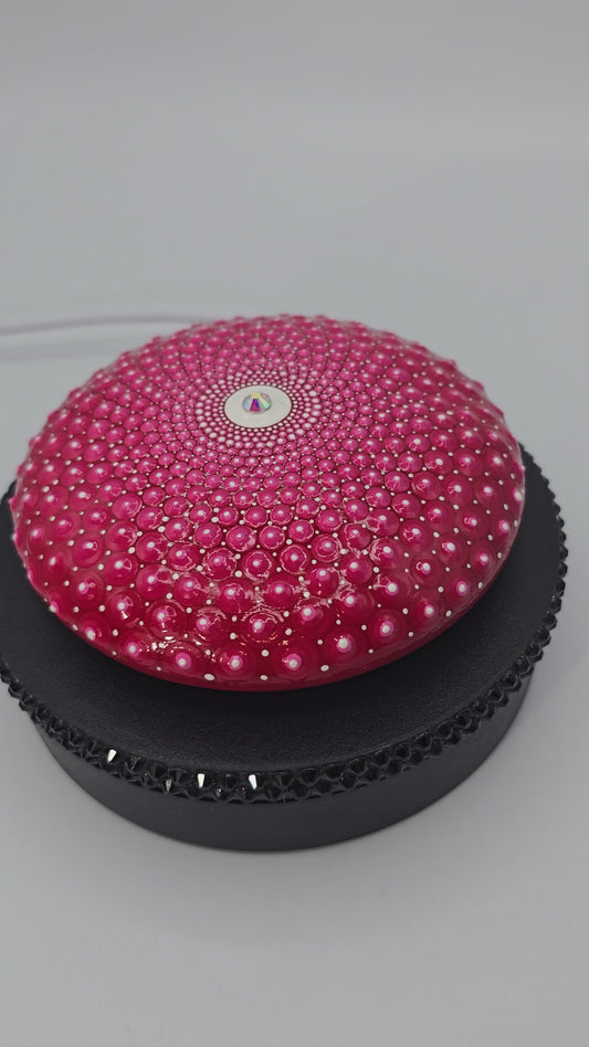 Celina Miller Art - Red and Pink XL Mandala Stone