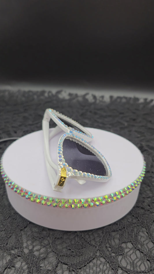 Celina Miller Art - Bling White Sunglasses