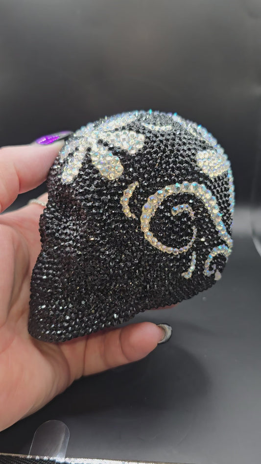 Celina Miller Art - Bling Black and White Skull